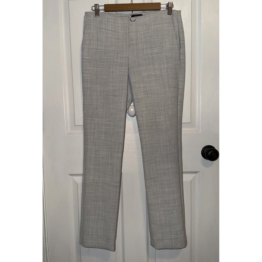 Theory Light Gray Subtle Plaid‎ Print Tennyson Pioneer Dress Pant Size 6
